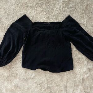 Elegant Black Off-Shoulder Top